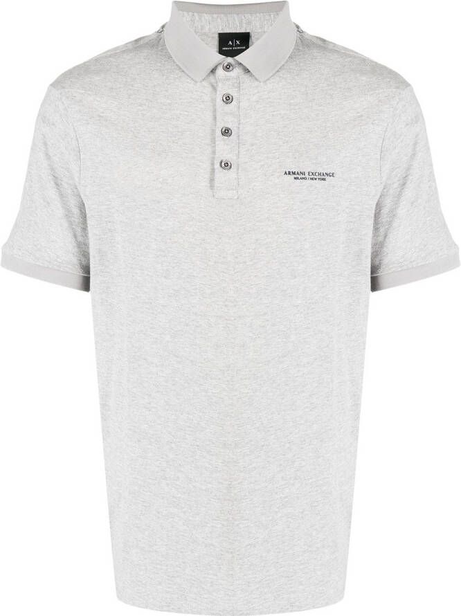 Armani Exchange Poloshirt met logoprint Grijs