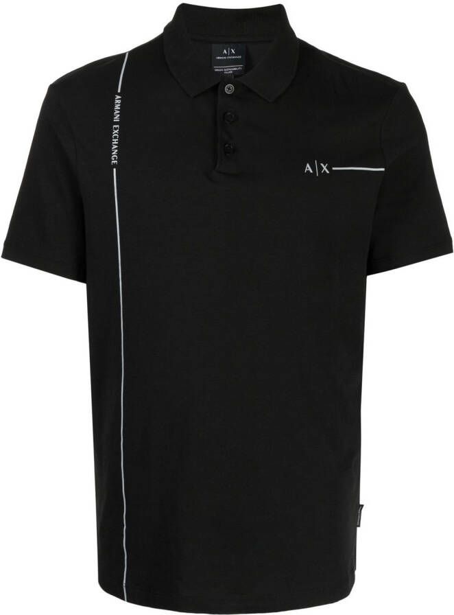 Armani Exchange Poloshirt met logoprint Zwart