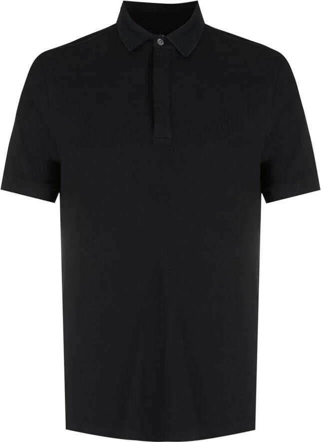 Armani Exchange Poloshirt met tonaal logo Zwart