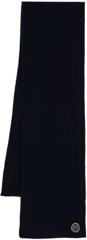 Armani Exchange Geribbelde sjaal Blauw