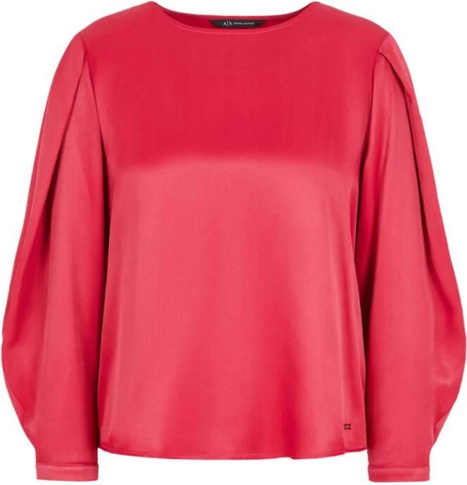 Armani Exchange Satijnen blouse Roze