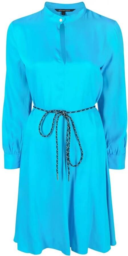 Armani Exchange Satijnen mini-jurk Blauw