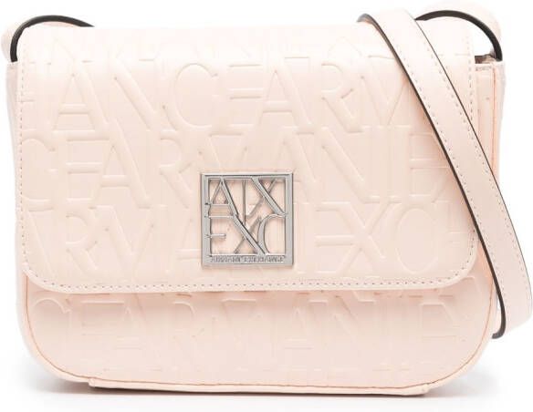 Armani Exchange Schoudertas met logo-reliëf Roze