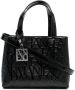 Armani Exchange Shopper met logo reliëf Zwart - Thumbnail 1