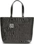 Armani Exchange Shopper met monogram Zwart - Thumbnail 1