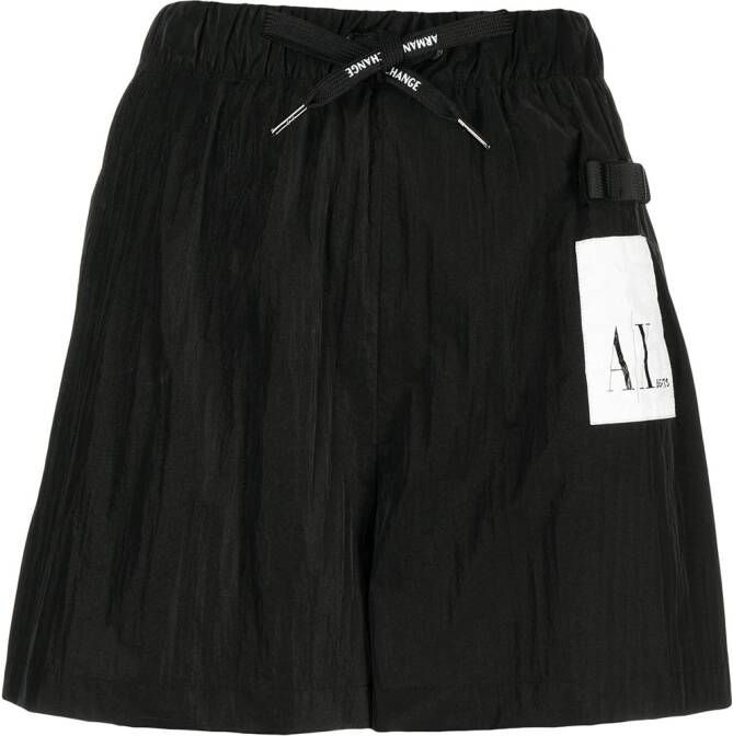 Armani Exchange Shorts met logoprint Zwart