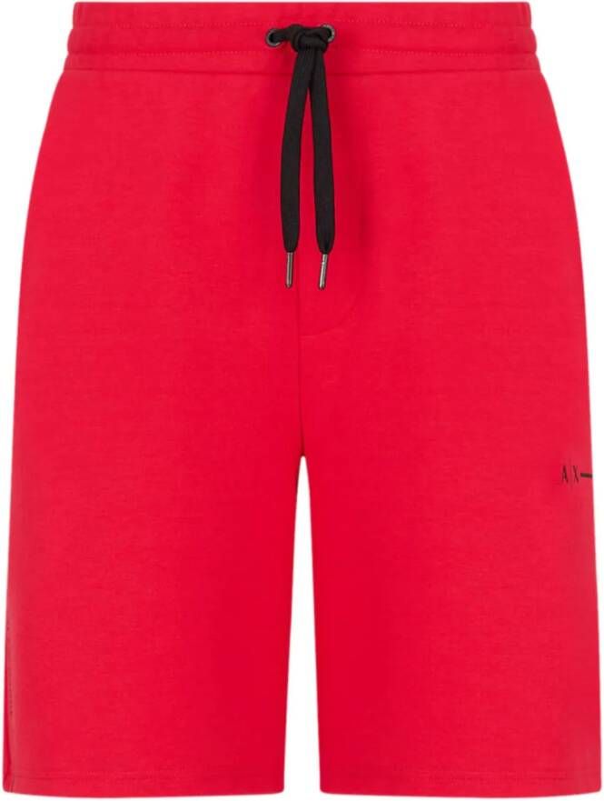 Armani Exchange Shorts met trekkoordtaille Rood