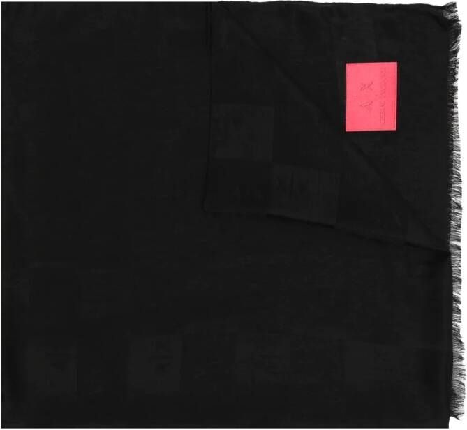 Armani Exchange Sjaal met franje afwerking Zwart