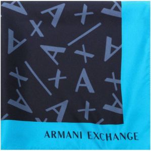 Ar i Exchange Sjaal met logoprint Blauw