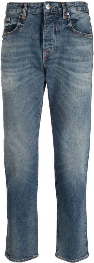 Armani Exchange Jeans met toelopende pijpen Blauw