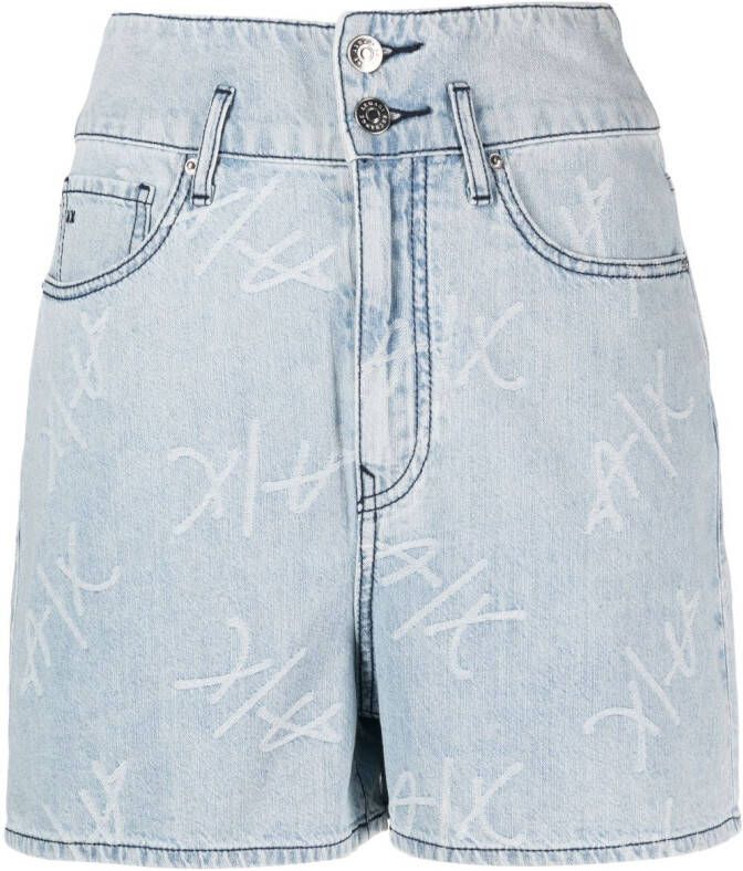 Armani Exchange Straight shorts Blauw