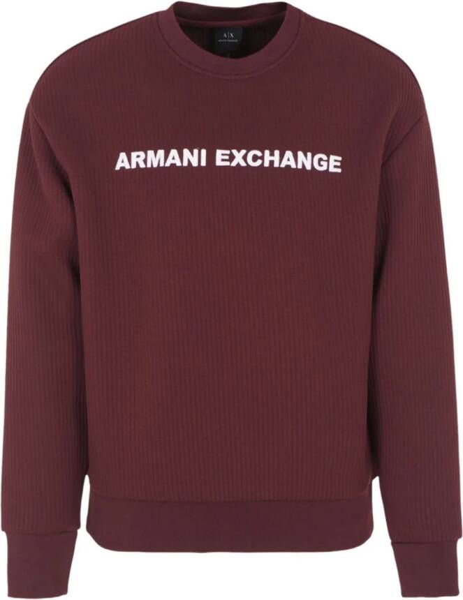 Armani Exchange Sweater met geborduurd logo Bruin