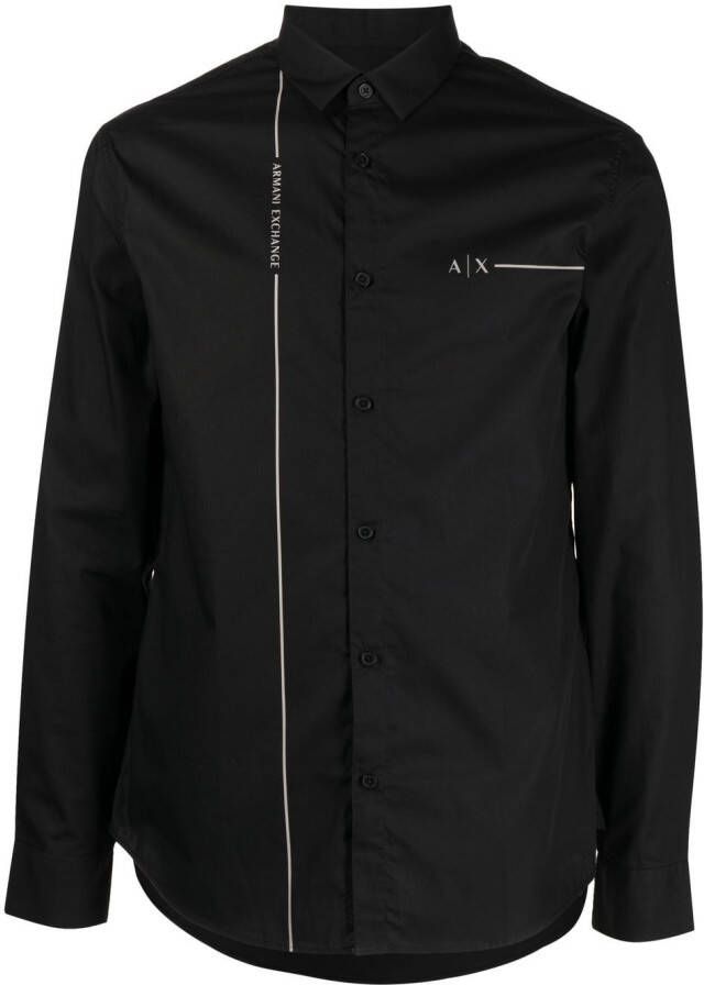 Armani Exchange Sweater met gestreept detail Zwart