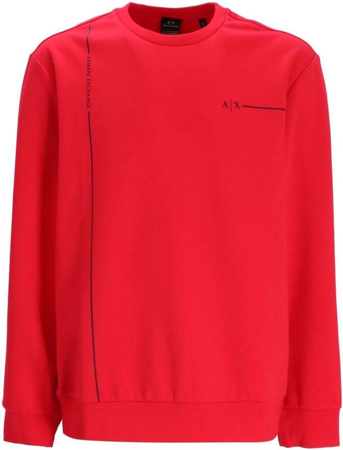 Armani Exchange Sweater met logoprint Rood