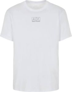 Armani Exchange T-shirt met logo-reliëf Wit