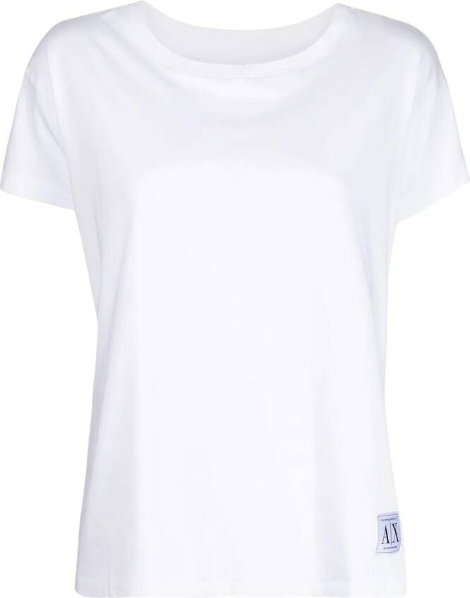 Armani Exchange T-shirt met logopatch Wit