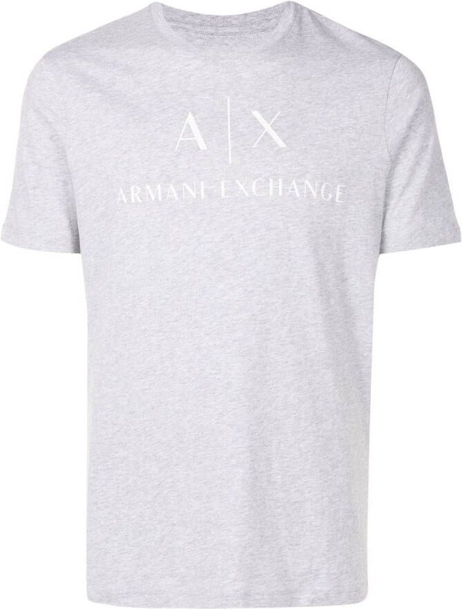 Armani Exchange T-shirt met logoprint Grijs