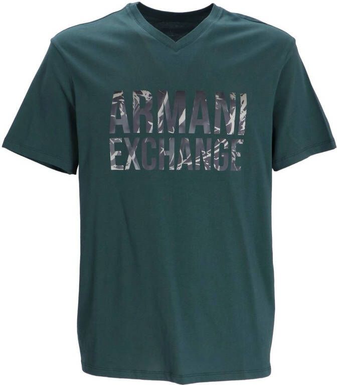 Armani Exchange T-shirt met logoprint Groen