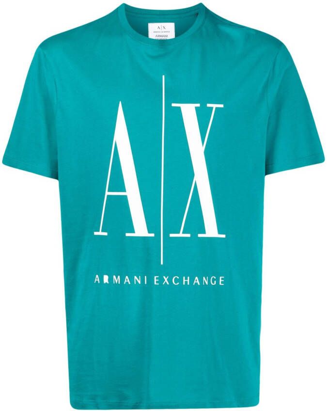 Armani Exchange T-shirt met logoprint Groen