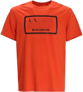 Armani Exchange T-shirt met logoprint Oranje