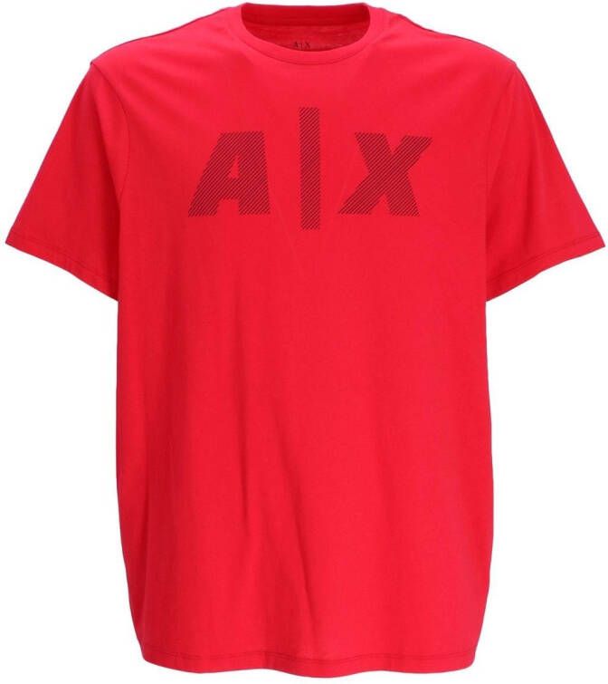Armani Exchange T-shirt met logoprint Rood