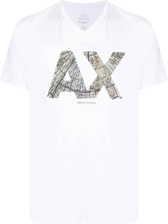 Armani Exchange T-shirt met logoprint Wit