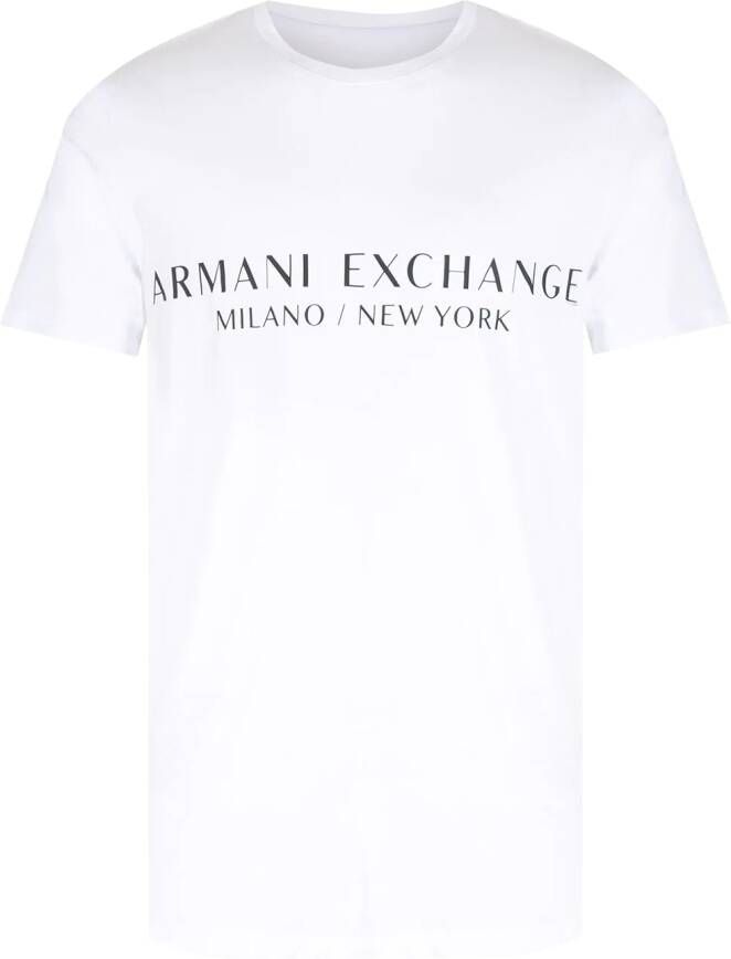 Armani Exchange T-shirt met logoprint Wit