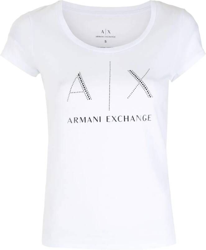 Armani Exchange T-shirt met logoprint Wit