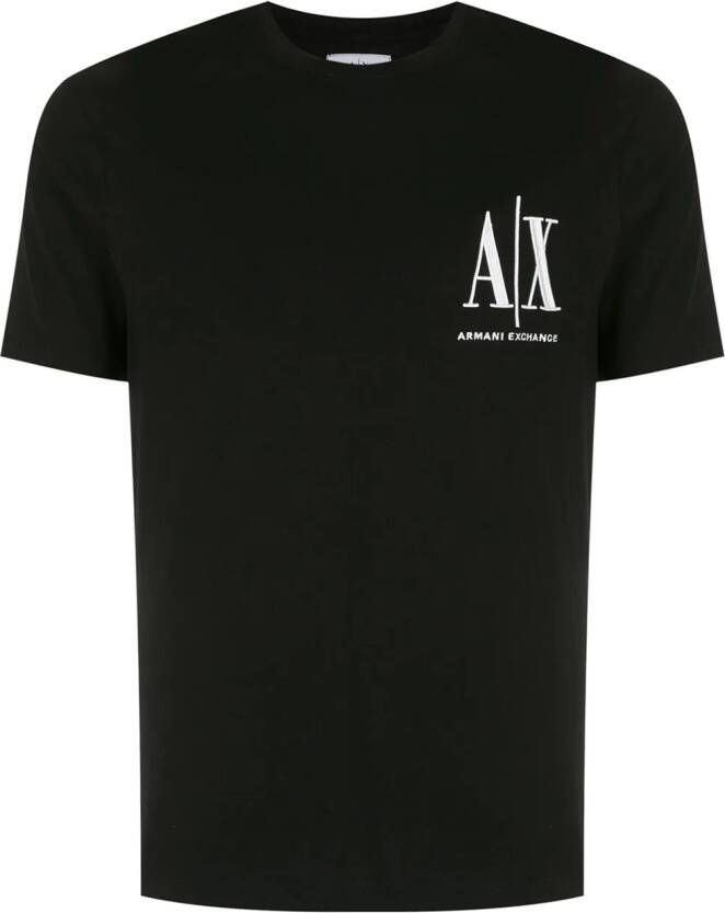 Armani Exchange T-shirt met logoprint Zwart