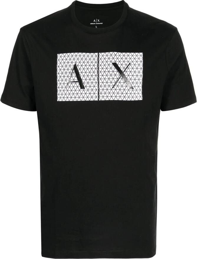Armani Exchange T-shirt met logoprint Zwart