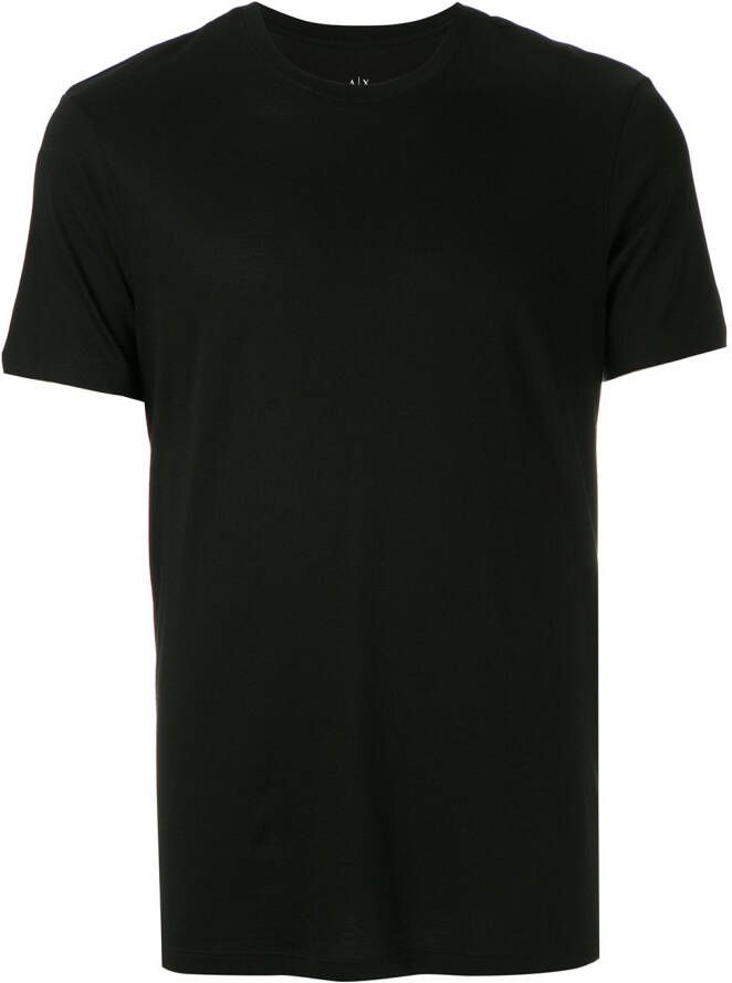 Armani Exchange T-shirt met ronde hals Zwart