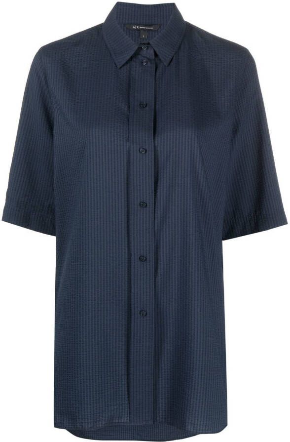 Armani Exchange T-shirt met textuur Blauw