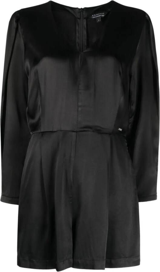 Armani Exchange Top met logoplakkaat Zwart