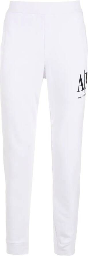 Armani Exchange Trainingsbroek met geborduurd logo Wit