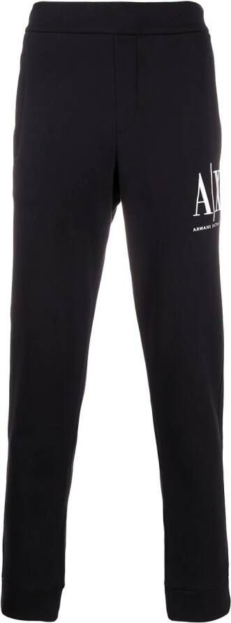 Armani Exchange Trainingsbroek met geborduurd logo Zwart