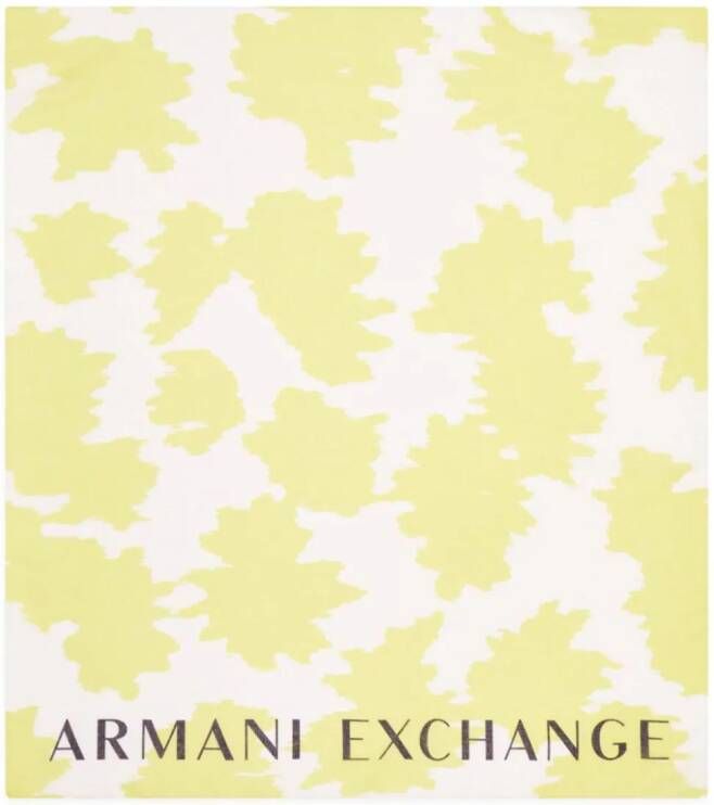 Armani Exchange Zijden foulard Geel
