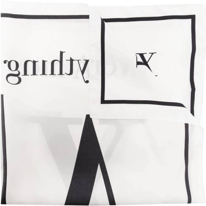 Armani Exchange Zijden sjaal Wit