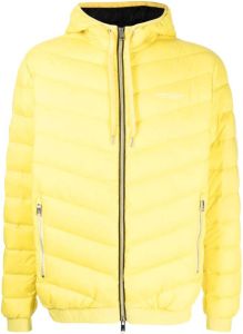 Armani Exchange zip-up hooded padded jacket Geel