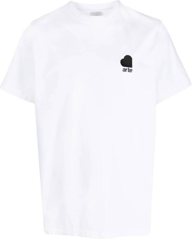 Arte Antwerp T-shirt met geborduurd logo Wit