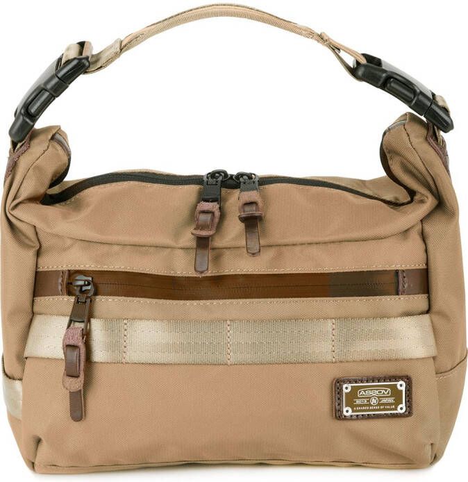As2ov kleine Cordura Dobby 2way-schoudertas Bruin
