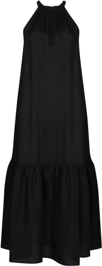 Asceno Maxi-jurk met halternek Zwart