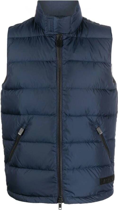 ASPESI Bodywarmer met logopatch Blauw