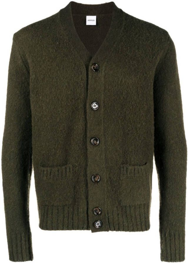 ASPESI Button-up vest Groen
