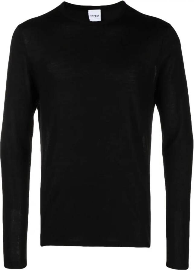 ASPESI Fijngebreide sweater Zwart