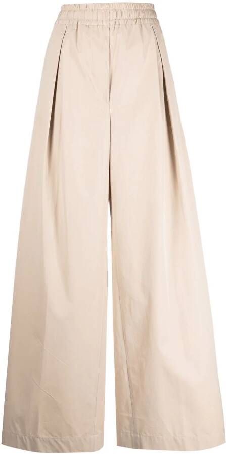 ASPESI Flared broek Beige