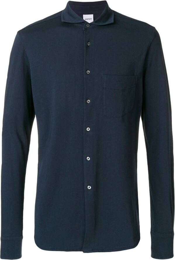 ASPESI Getailleerd overhemd Blauw