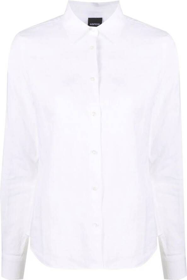 ASPESI Getailleerde blouse Wit