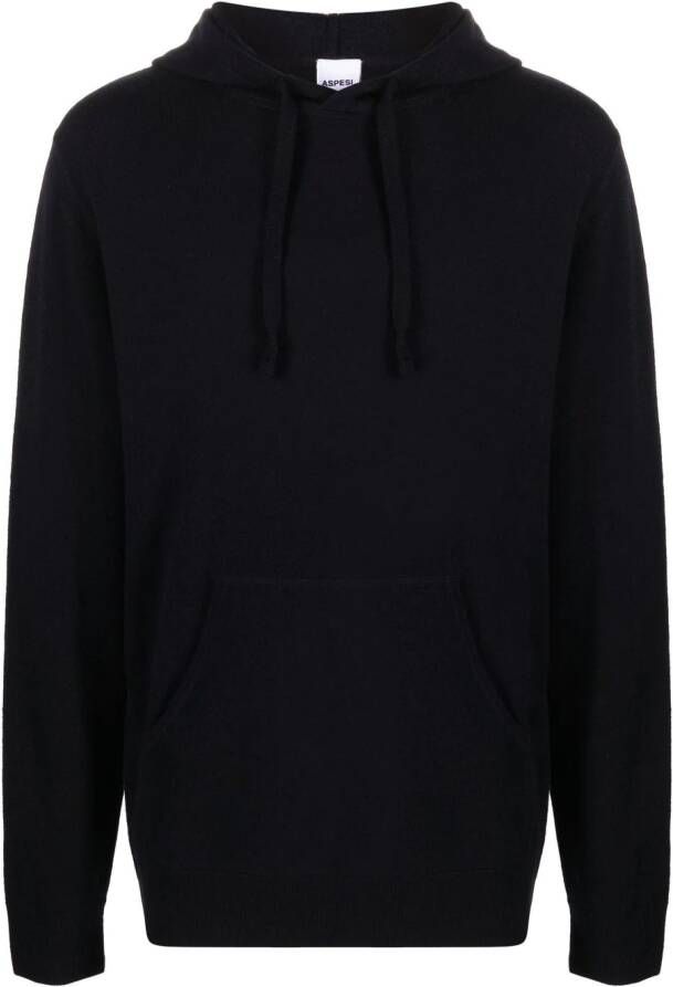 ASPESI Hoodie met trekkoord Blauw