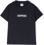 Aspesi Kids T-shirt met logoprint Blauw - Thumbnail 1