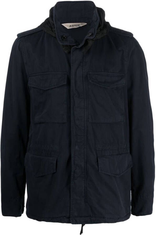 ASPESI Legerjack met zakken Blauw